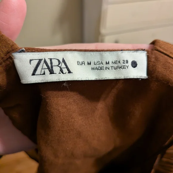 Zara Chocolate Brown Crop Top - Picture 5 of 8